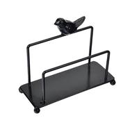 Porta Tovaglioli Vintage a Forma di Gabbia per Uccelli, Ferro Rustico per Caffè e Case con Distributore Verticale Nero Antico Portatovaglioli(14.5 * 6 * 15cm)