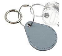 Porta tracce per cani, porta collari tracker - Supporto per traccia a forma di goccia in pelle PU | Protezione della scanalatura di protezione con chiusura ad anello in metallo, accessori per ricerca