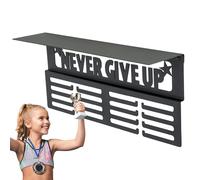 Porta trofei da parete, supporto metallico da parete 2 in 1 per | Espositore per 64 trofei sportivi, organizzazione per nuoto, calcio, ginnastica, ufficio, casa, atleti, ragazze, ragazzi