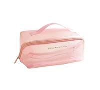 Porta trucchi Borsa for il trucco Borsa for cosmetici Grande rete pieghevole trasparente Donna Cosmetici Borsa for il lavaggio separata Borsa for la conservazione della biancheria intima da viaggio(Co