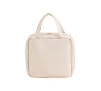 Porta Trucchi da Viaggio Borsa for il trucco da appendere, multitasche, chiusura con cerniera, borsa cosmetica portatile, borsa da viaggio con specchio Travel Makeup Bag with Led Mirror(WHITE)