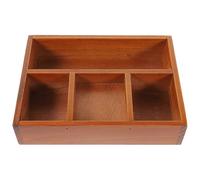 Porta trucchi in legno con scomparto per organizzare oggetti, organizer da toeletta per donne, 1 set