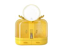 Porta Trucchi Organizer Creative Simple Cosmetics Box Scatola di stoccaggio for la cura della pelle Armadio con specchio trucco leggero adatto for il comò da camera letto del bagno Vanity(C)