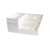Porta Trucchi Organizer Desktop Bianco con cassetto scatola da stoccaggio Box Rossetto Cesto di archiviazione Adatto al comò camere letto bagno Vanity