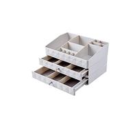 Porta Trucchi Organizer Desktop Multi-Grid Cosmetic Storage Box Cassetta del cassetta for la pelle Cesta di archiviazione Multifunzionale Vanity