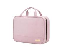 Porta Trucchi Pochette Trucchi Borsa for cosmetici da viaggio con gancio Borsa for riporre gli oggetti essenziali da viaggio Borsa da toilette appendibile impermeabile Trousse Trucchi Donna(Pink)