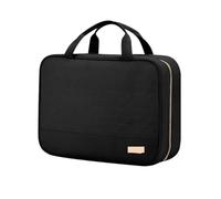 Porta Trucchi Pochette Trucchi Borsa for cosmetici da viaggio con gancio Borsa for riporre gli oggetti essenziali da viaggio Borsa da toilette appendibile impermeabile Trousse Trucchi Donna(Black)