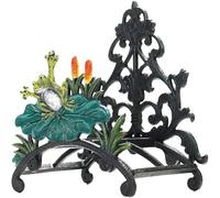 Porta tubo da giardino in ghisa resistente, avvolgitubo decorativo(B)