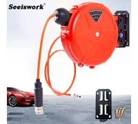 Porta tubo dell'acqua con avvolgitubo retrattile automatico da 10 m per l'irrigazione del giardino e il lavaggio dell'auto, rullo per tubo dell'acqua ad alta pressione