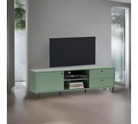 Porta TV Aldo1 con un'anta 2 cassetti e due vani a giorno colore verde