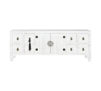 PORTA TV CINESE BIANCO ORIENTALE MOBILE BIANCO SHABBY CHIC VINTAGE 130X24h51