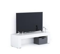 Porta Tv Evolution 120x40, Bianco Frassino