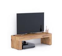 Porta Tv Evolution 120x40, Rovere Rustico, con Caricatore wireless