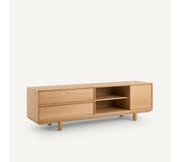 Porta TV Gloria in rovere e impiallacciato, design Emmanuel Gallina Beige TU