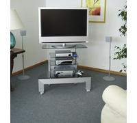 Porta TV Prisma 70 in alluminio anodizzato per Plasma da 26 a 32 pollici in vetro acidato