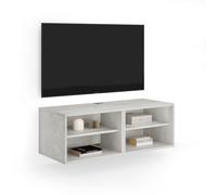 Porta Tv sospeso X Senza Anta, Grigio Cemento
