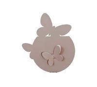 porta umidificatore farfalle Beige in Ferro e porcellana bianca 24x24cmh