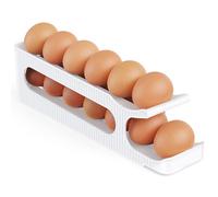 Porta Uova, 2 Strati Rotolamento Automatico Organizzatore, Risparmia Spazio Porta Uova da Frigo, Cucina, 1 Pezzo