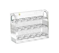 Porta uova frigorifero porta uova frigorifero 3 livelli vassoio organizzatore uova con scala temporale custode di uova grande capacità per frigorifero pattumiera uova rever