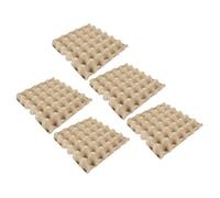 Porta Uova in Polpa di Carta 30 Posti, Set da 5 Pezzi | Beige, Impilabili e Riutilizzabili, Struttura che Mantiene la Forma, Formato per Conservazione Ordinata
