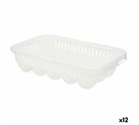 Porta uova Bianco Trasparente Plastica 17,5 x 7 x 28,5 cm (12 Unità)