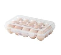 Porta uova per frigorifero - Scatola portaoggetti per uova con coperchio, contenitore per uova | Scatola di protezione per uova da frigorifero da cucina a 15 griglie, vassoio per verdure per pi