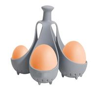 Porta uova sode, cuociuova per uova sode, portauova in silicone, fornello per uova sode, gadget per bollire le uova in silicone, si adatta in un cassetto, resistente alle alte temperature