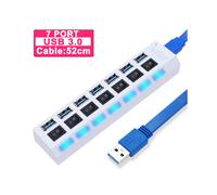 (Porta USB 3.0 7) Hub USB 3.0 Hub Multi USB Splitter Adattatore di alimentazione Espansore multiplo