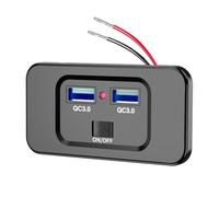 Porta USB da 12 V, presa USB RV, presa da parete USB da 72 W, per camper | 2 QC3.0 caricatore per telefono con cerniera, adattatore per presa USB, ricambio per camper, autobus, marine, moto, auto, bus
