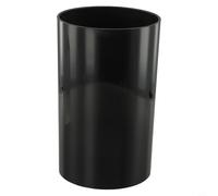 Porta utensili da cucina antiscivolo con base cava per drenaggio, per posate in PP+TPR facile da pulire, per cucchiai, bacchette e stoviglie, nero (grande)