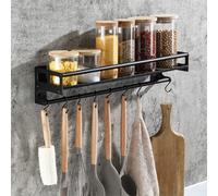 PORTA UTENSILI DA CUCINA CON 8 GANCIO, SCAFFALE DI STOCCAGGIO, INSTALLAZIONE ADE