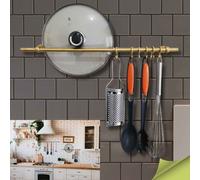Porta Utensili da Cucina con Ganci, Barra Portautensili colore Oro