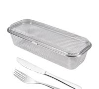 Porta utensili in acciaio - Cesto per drenare posate sospese, organizer da cucina per risparmiare spazio per bacchette - stendibiancheria da cucina con ganci