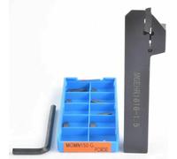 Porta utensili per tornitura scanalatura, MGEHR1616-1.5, con 10 inserti in carburo MGMN150-G per taglio esterno di scanalature e tornio CNC, 16 x 16 x 100 mm
