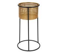 Porta Vasi Simply Ø25x50 cm in Ferro Oro e Nero