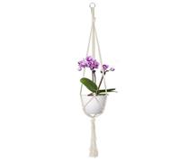 Porta Vaso in Canapa 55 cm Vasi Sospesi per Piante Supporto per Piante da Appendere con Anello Canapa Porta per Piante Casa e Giardino Accessorio Decorativo Interno Esterno(Vaso da fiori non incluso）