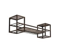 Porta Vino, Portabottiglie da Parete, Alla Moda e Versatile, Non Arrugginisce Facilmente, Facile Installazione, per Bar, Cucine, Ristoranti(Black)