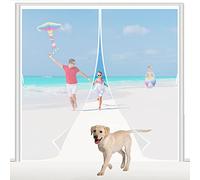Porta Zanzariera Magnetica 250x250cm Tenda Magneti Anti Insetti Mosche Zanzare Chiudi Automaticamente per Balconi, Portefinestre Bianco