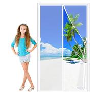 Porta Zanzariera Magnetica Bianco 275x250cm Autoadesivo Rete Anti Zanzare A Mani Libere Auto Chiusura Pieghevole senza forare per Soggiorno Patio Balcone