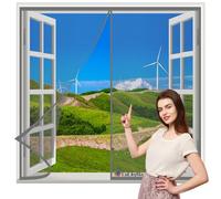 Porta Zanzariera Magnetica Grigio 85x155cm Rete Tenda Anti-Zanzare Porta Auto Chiusura, Facile da Installare,senza forare per Porte Finestre Balcone Soggiorno