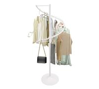 Portaabiti portatile a spirale, elegante appendiabiti rotondo per l'organizzazione dell'abbigliamento e la vetrina di moda in casa e negozio