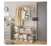 Portaabiti portatile regolabile con ruote e ripiani Rolling Armadio Stand per facile li & Efficiente Sto Soluts