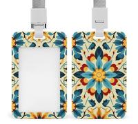 Portabadge colorato arabo modificabile giallo Porta badge scorrevole Porta badge verticale Protezione per cordino Impermeabile Nome Tag Holder Name Card Sleeve per Medico Insegnante Infermiera