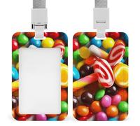 Portabadge colorato con clip per badge identificativo con cordino verticale per lavoro, ufficio, infermiera, insegnante di medicina, donne