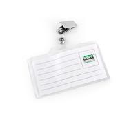 Portabadge con clip - 9,3 x 6 cm - Lebez - conf. 50 pezzi