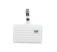Portabadge con clip - PVC semirigido - 9 x 5,6 cm - Lebez