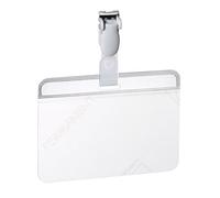 Portabadge in PVC con clip in plastica Durable - 5,4x9 cm - autolaminante - 8149