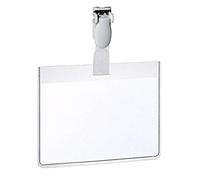 Portabadge in PVC con clip in plastica Durable - 6x9 cm - sigillabile con clip -
