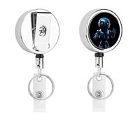 Portabadge retrattile a forma di robot blu, grazioso porta badge infermieristico con robusta clip a coccodrillo portachiavi, per infermieri, insegnanti, ufficio, lavoro, donne, regali