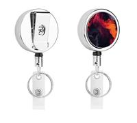 Portabadge retrattile ad acquerello liquido, grazioso porta badge infermieristico con robusta clip a coccodrillo portachiavi, per infermieri, insegnanti, ufficio, lavoro, donne, regalo